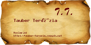 Tauber Terézia névjegykártya